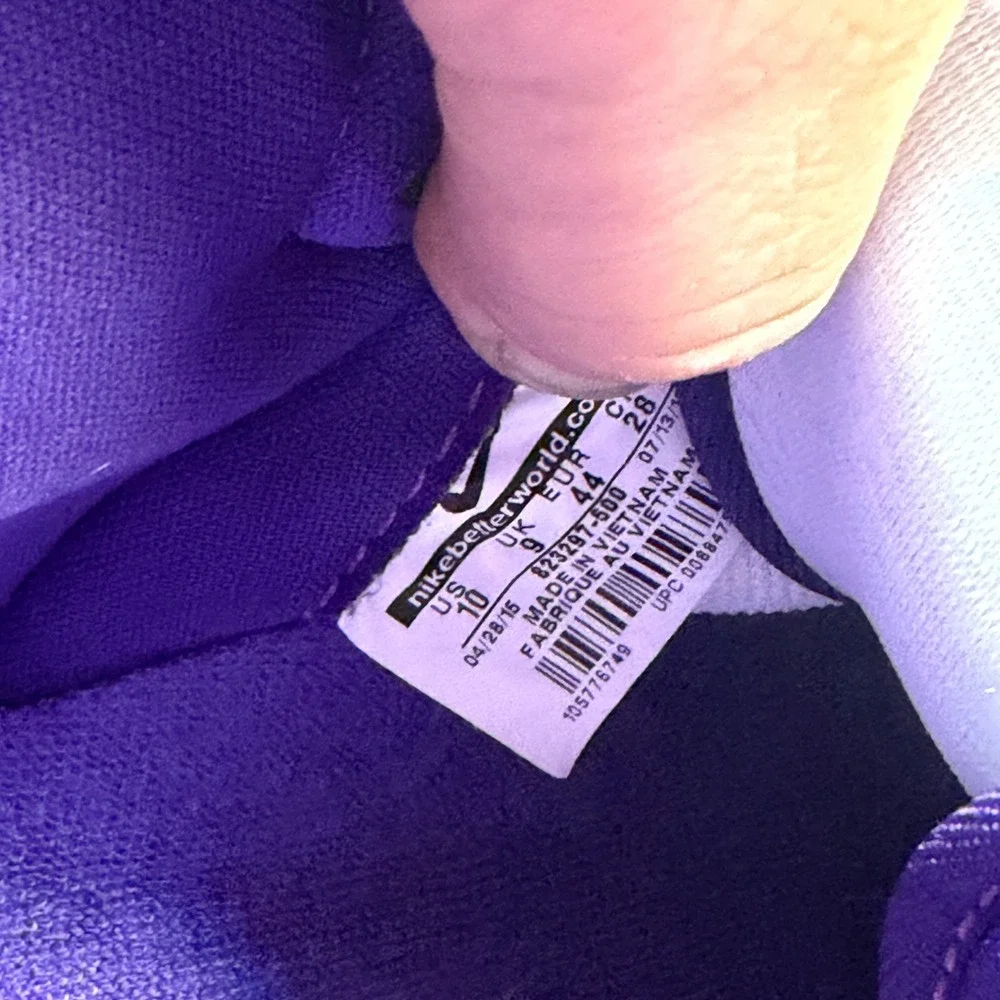 Size 10 Nike Air Force 1 High Sneaker Mens Purple Excellent 823297-500 AF1